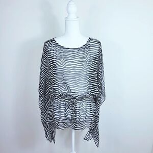 Michael Kors Zebra Print Blouse S/M#012